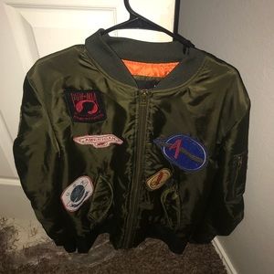 GREEN BOMBER JACKET